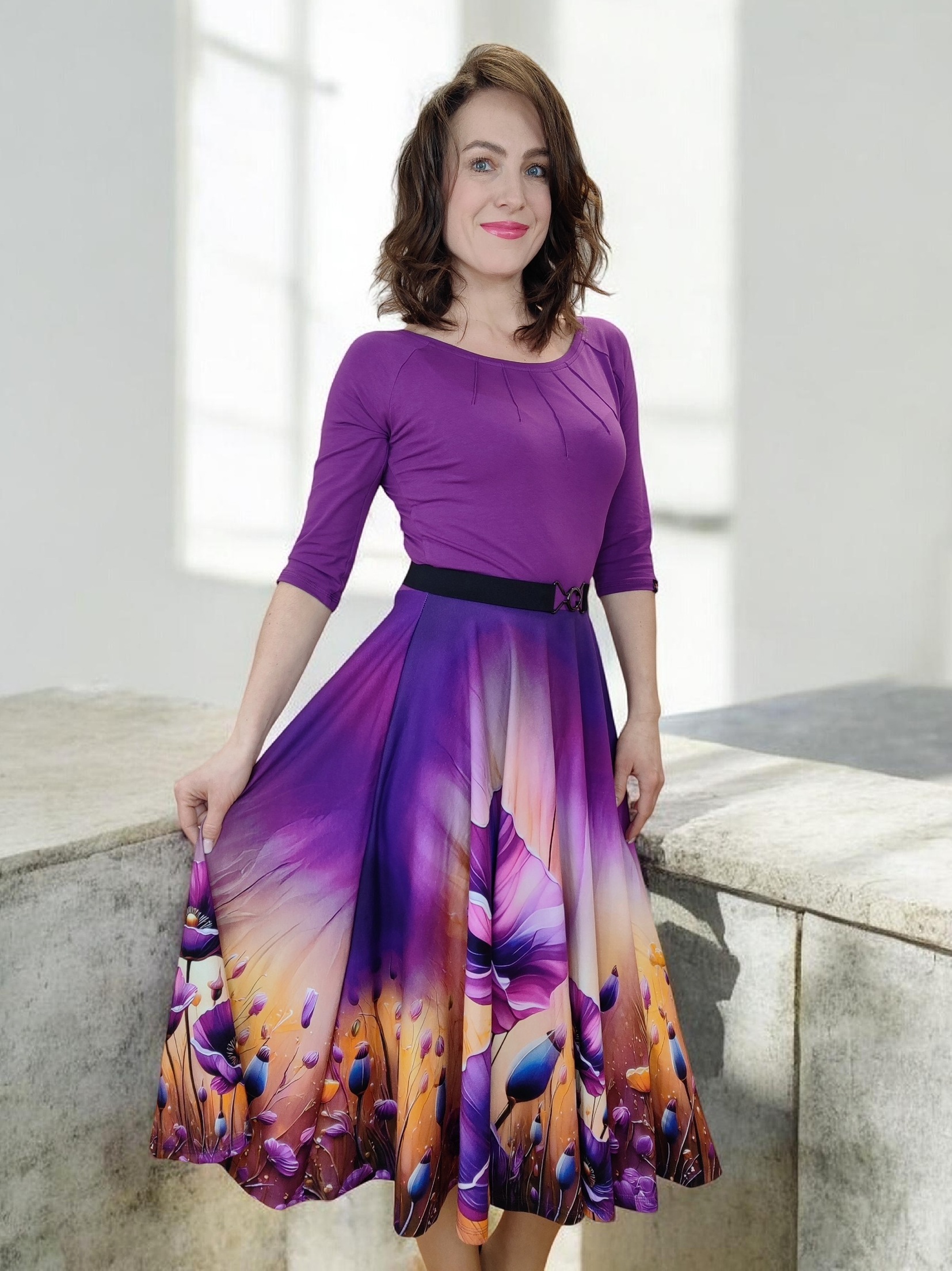 balonové bavlněné šaty pohodlný střih